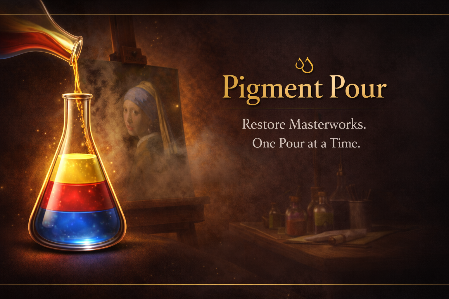 Pigment Pour — Restore Masterworks. One Pour at a Time.